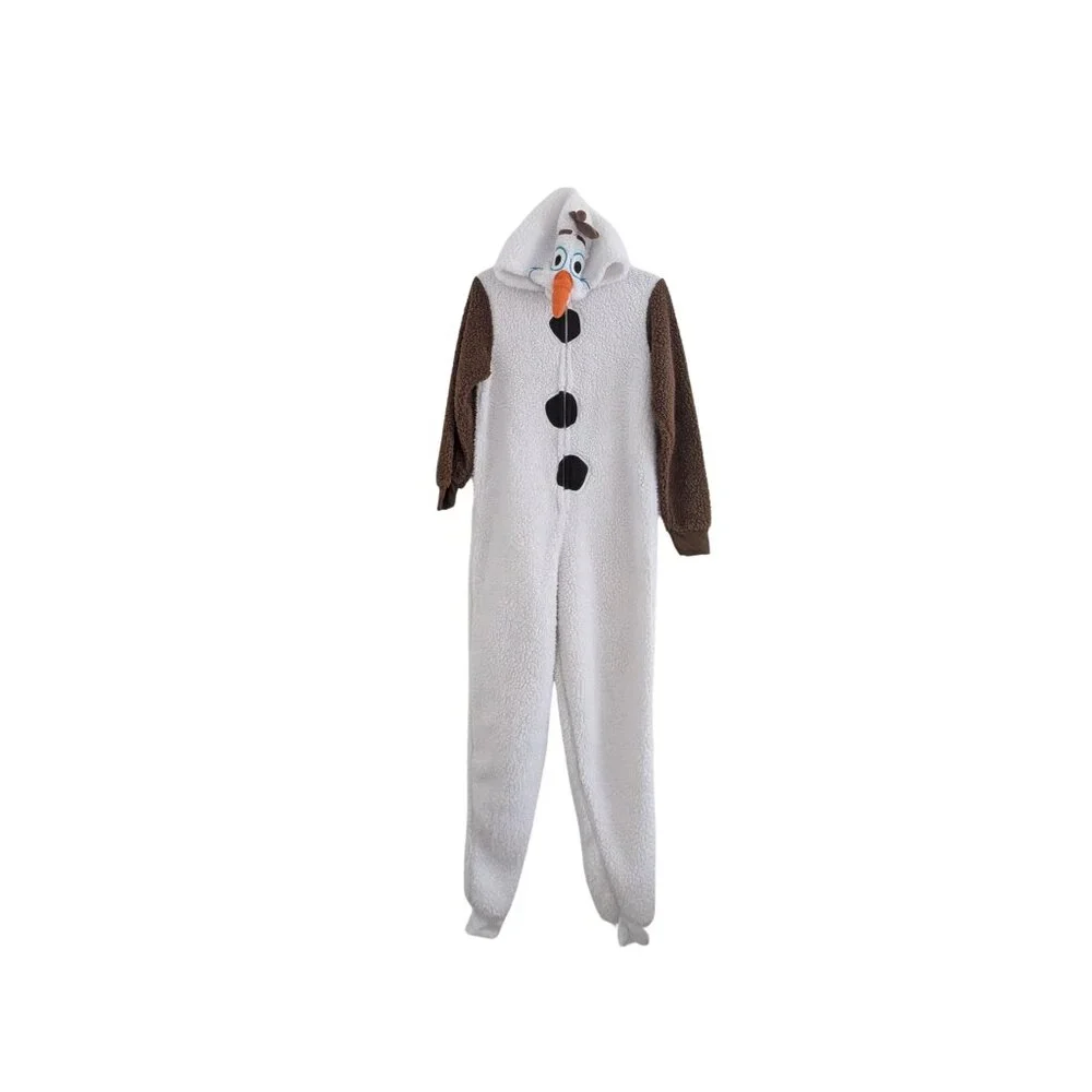 Disney Frozen Olaf Plush Fleece One-Piece Pajamas  Size S